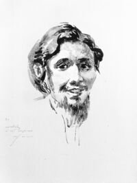Mother sketch Chandulal smiling 1931.jpg